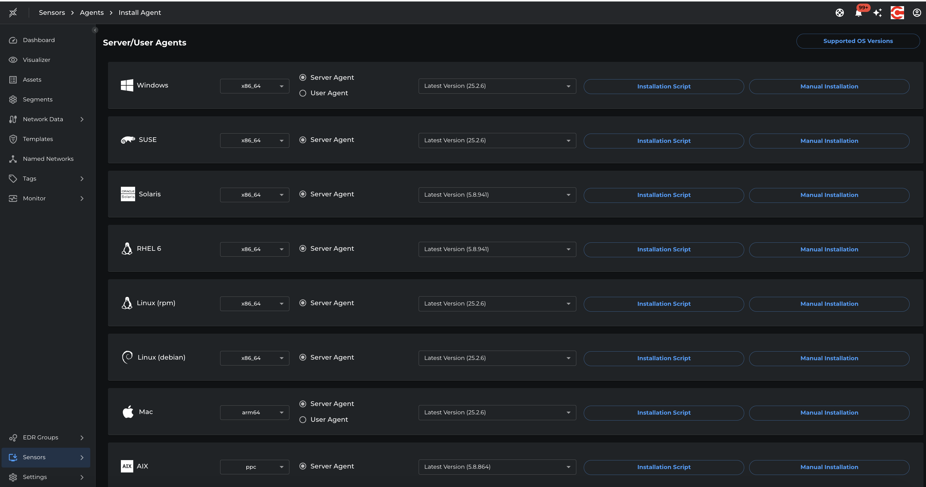 Xshield Agent Installation Setting