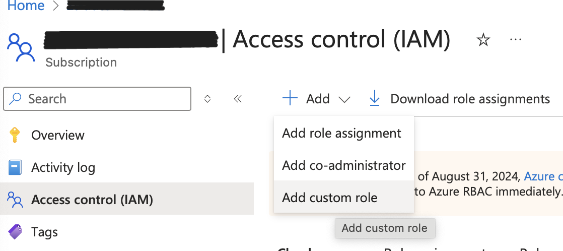 Create custom role entry in IAM