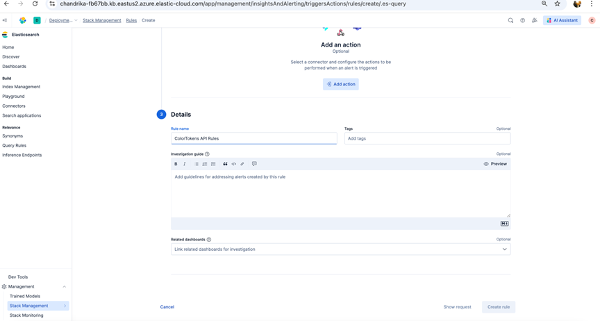Configure Rule Details