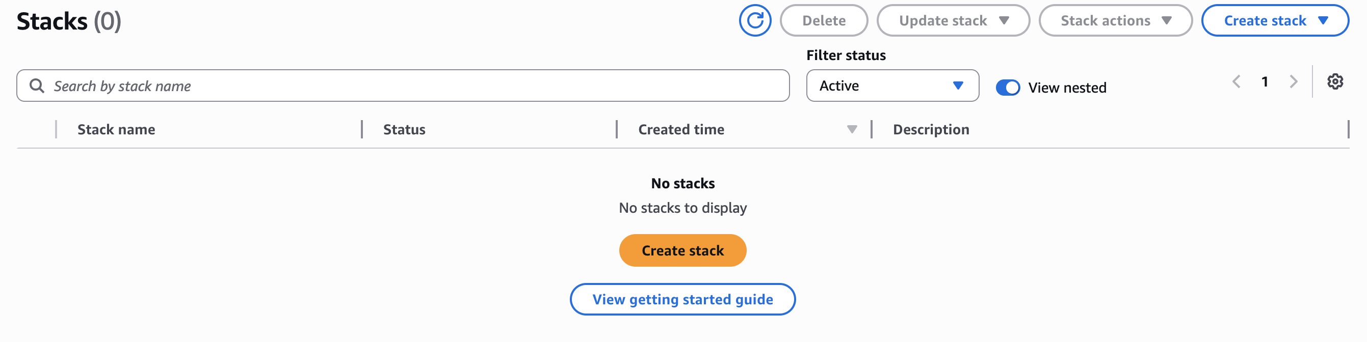 Delete stack - delete complete