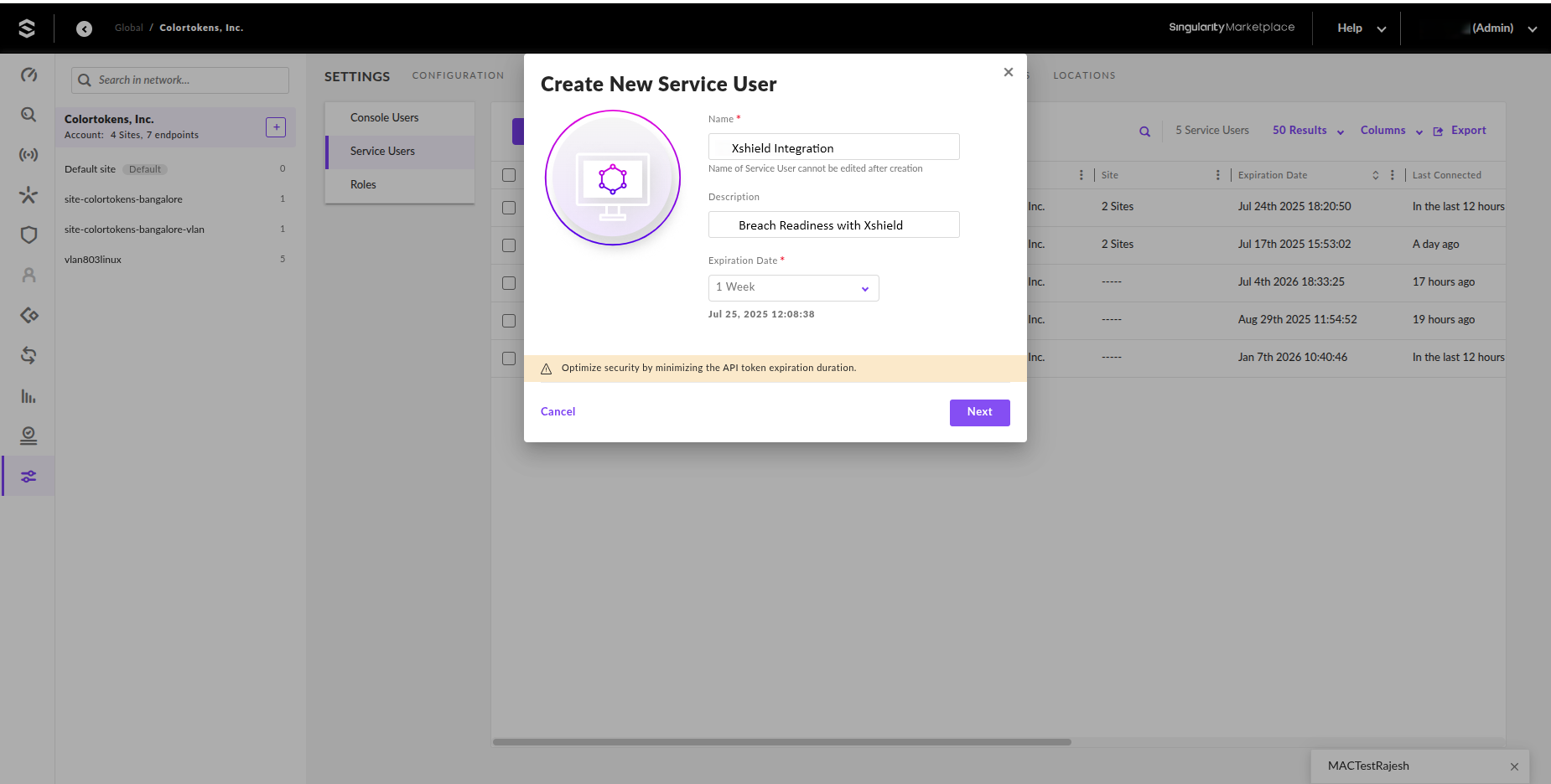 Enter Service User Details